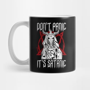 Don't Panic It's Satanic - Occult Pentagram Devil Mug